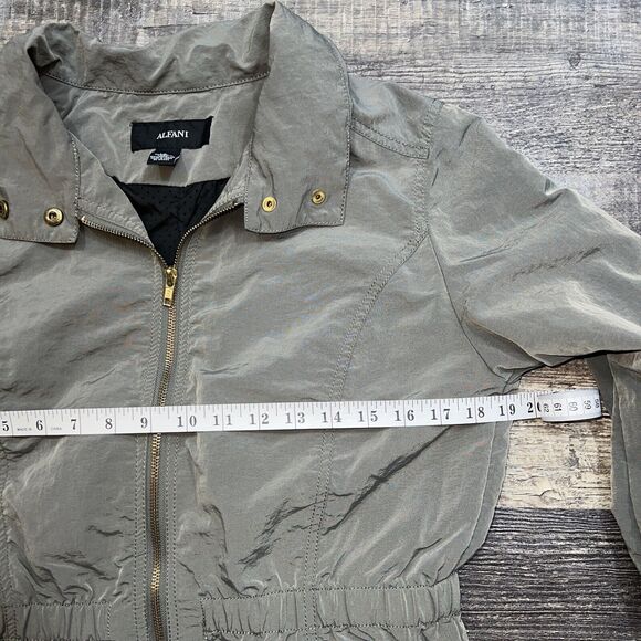 Alfani Jacket Women's Gray Non Leather Full Zip Size Small - Picture 8 of 12
